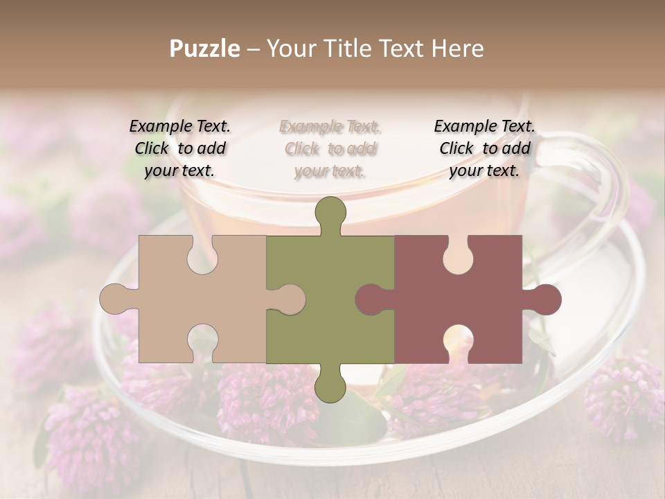 Wooden Glass Trefoil PowerPoint Template