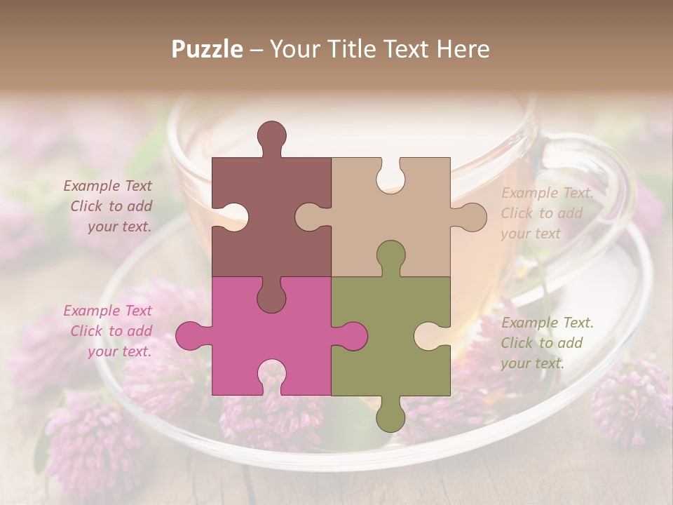 Wooden Glass Trefoil PowerPoint Template