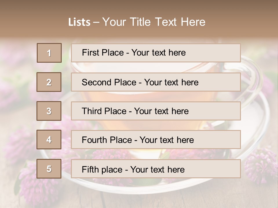 Wooden Glass Trefoil PowerPoint Template