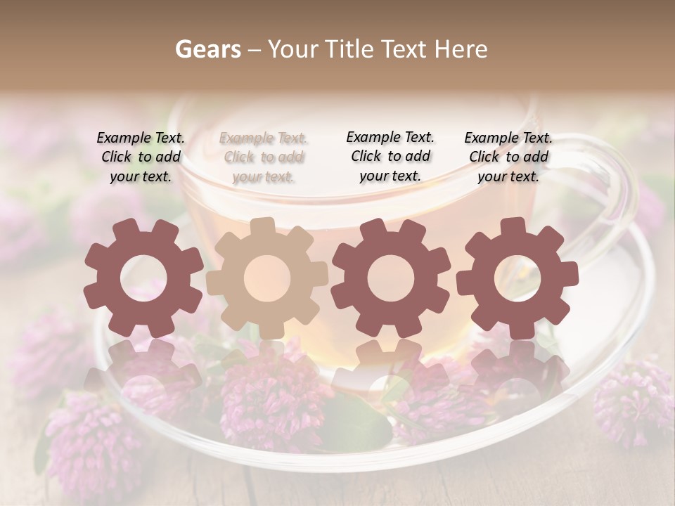 Wooden Glass Trefoil PowerPoint Template