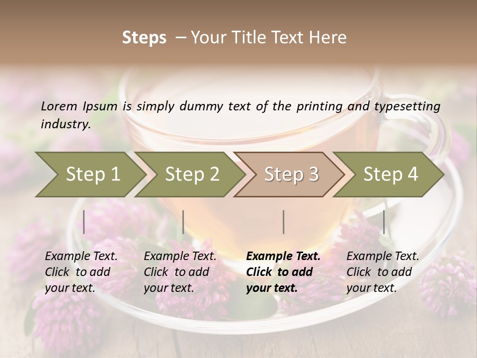 Wooden Glass Trefoil PowerPoint Template