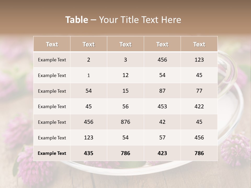 Wooden Glass Trefoil PowerPoint Template