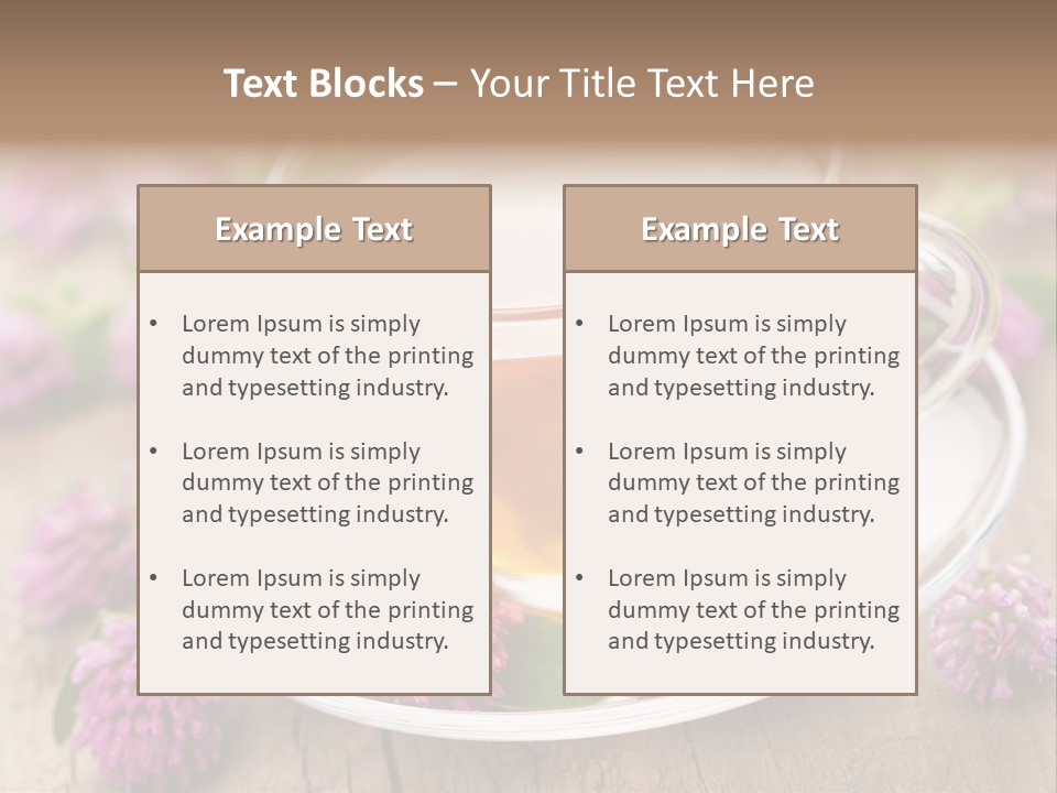 Wooden Glass Trefoil PowerPoint Template