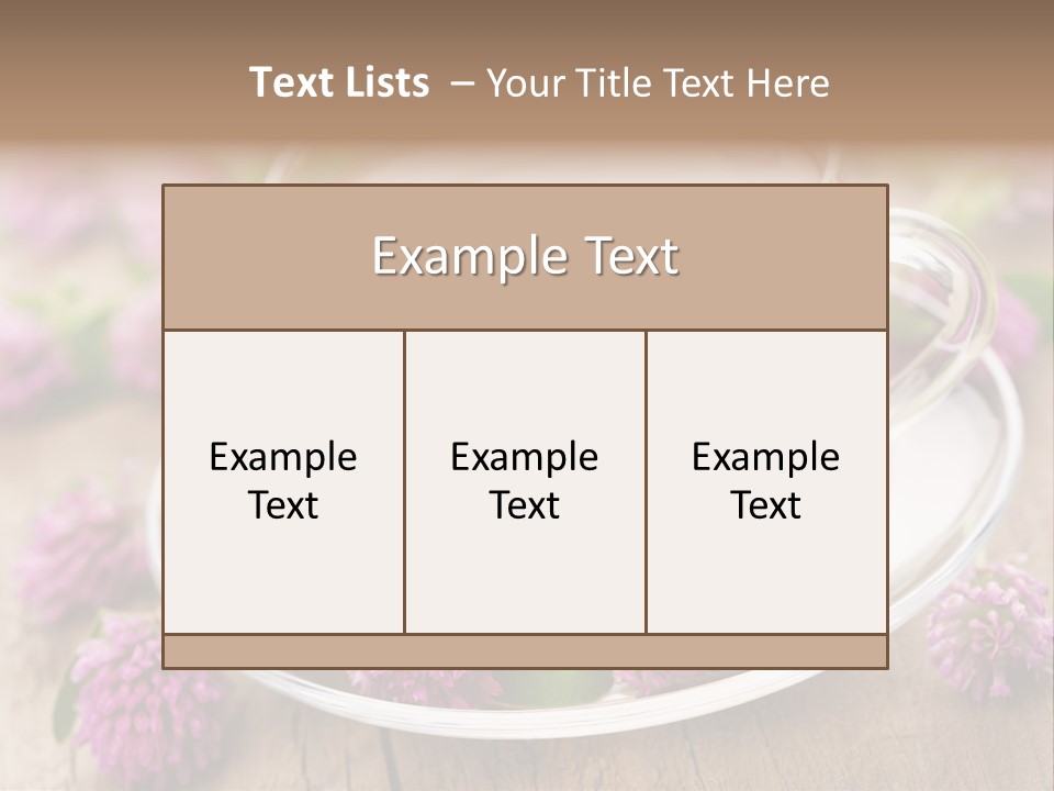 Wooden Glass Trefoil PowerPoint Template