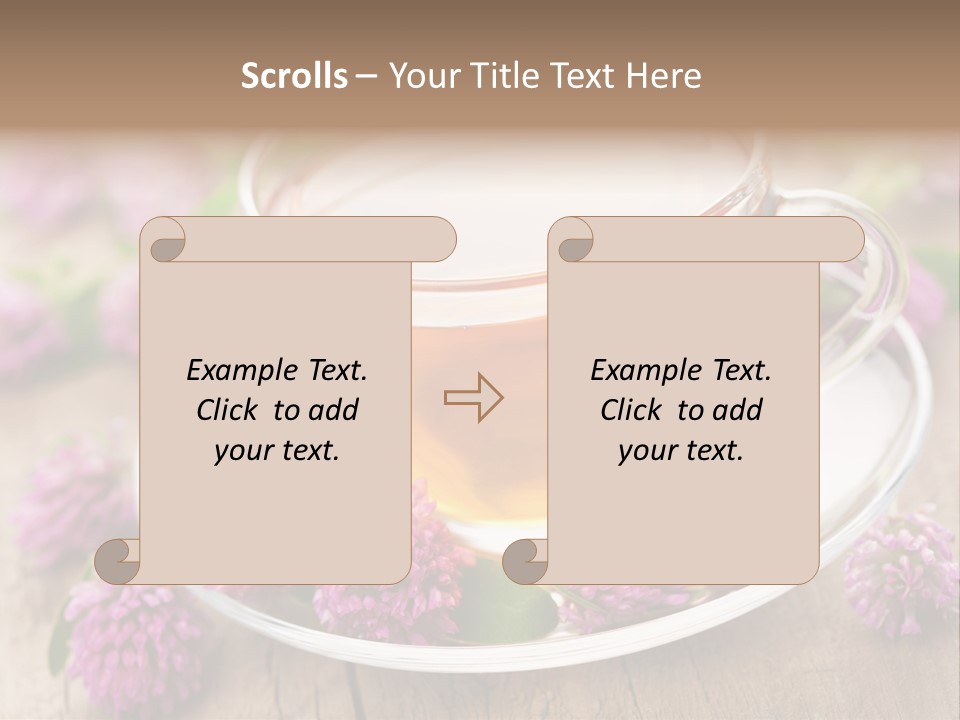 Wooden Glass Trefoil PowerPoint Template