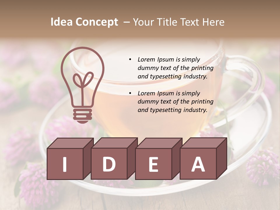 Wooden Glass Trefoil PowerPoint Template