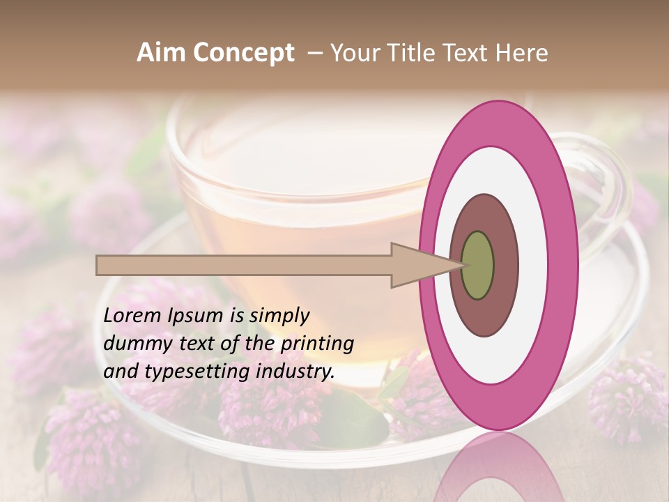 Wooden Glass Trefoil PowerPoint Template