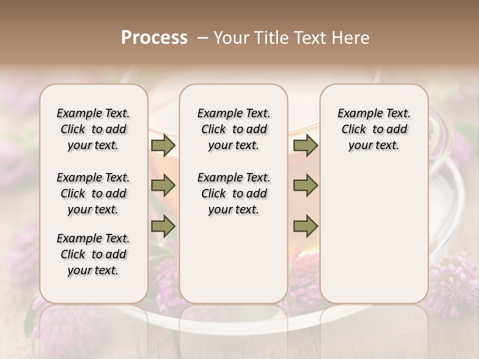 Wooden Glass Trefoil PowerPoint Template