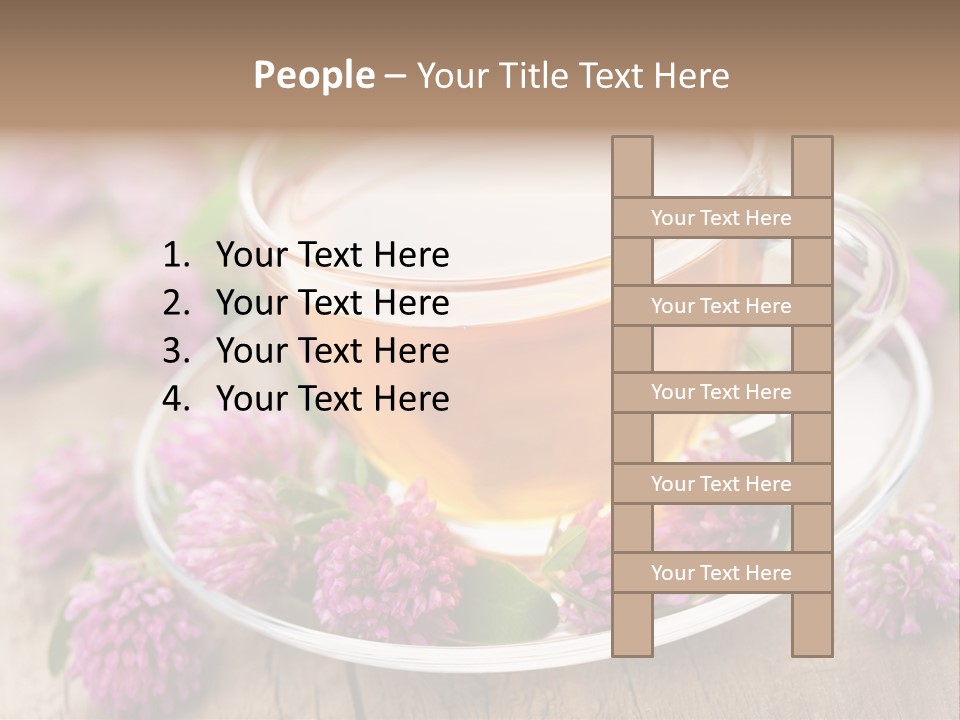 Wooden Glass Trefoil PowerPoint Template