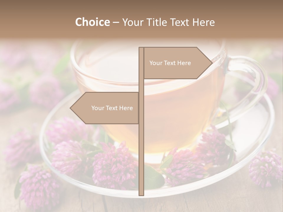 Wooden Glass Trefoil PowerPoint Template