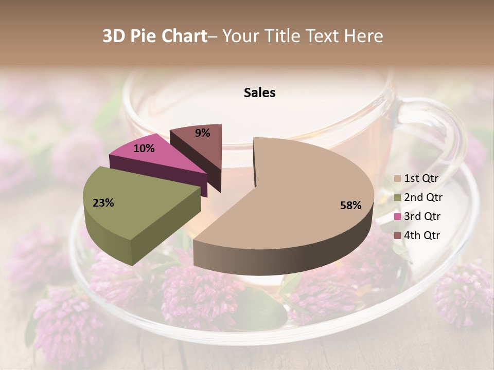 Wooden Glass Trefoil PowerPoint Template