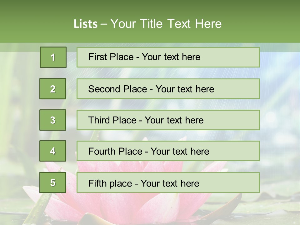 Decoration Springtime Aquatic PowerPoint Template