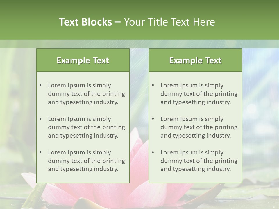 Decoration Springtime Aquatic PowerPoint Template