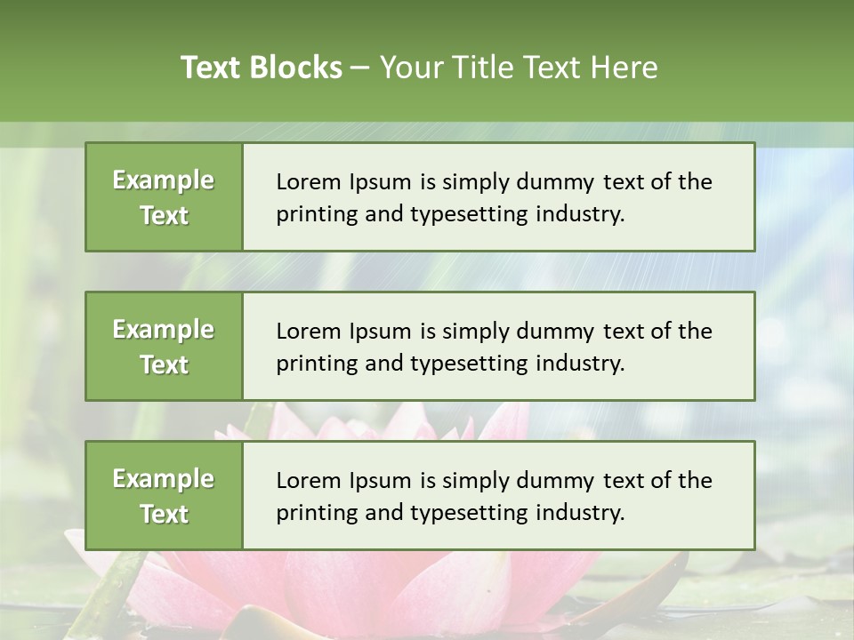 Decoration Springtime Aquatic PowerPoint Template