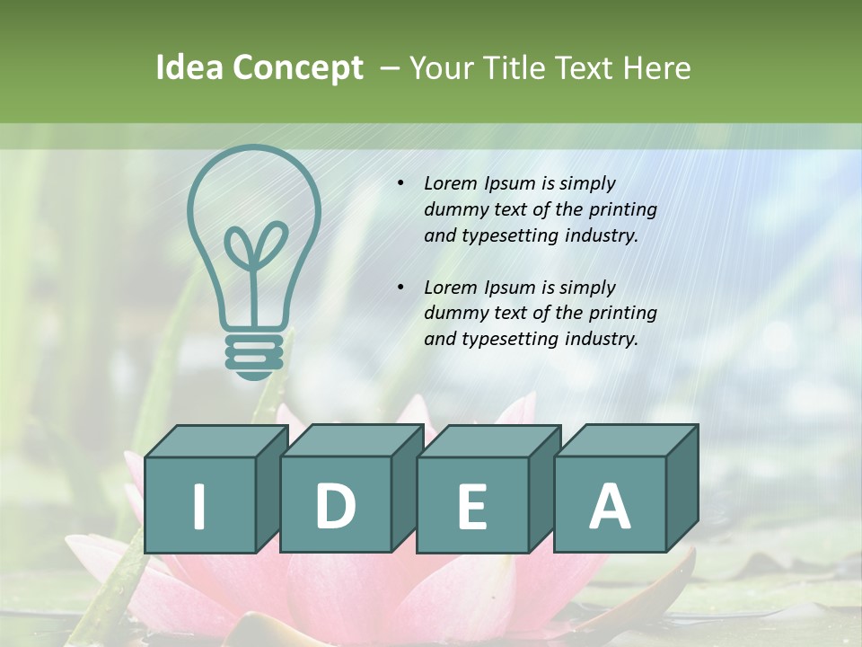 Decoration Springtime Aquatic PowerPoint Template