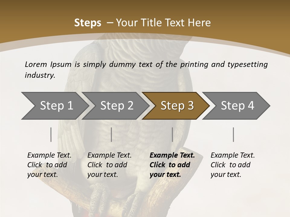 Closeup Attentive Avian PowerPoint Template