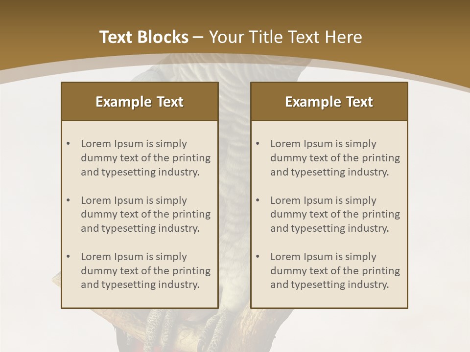 Closeup Attentive Avian PowerPoint Template