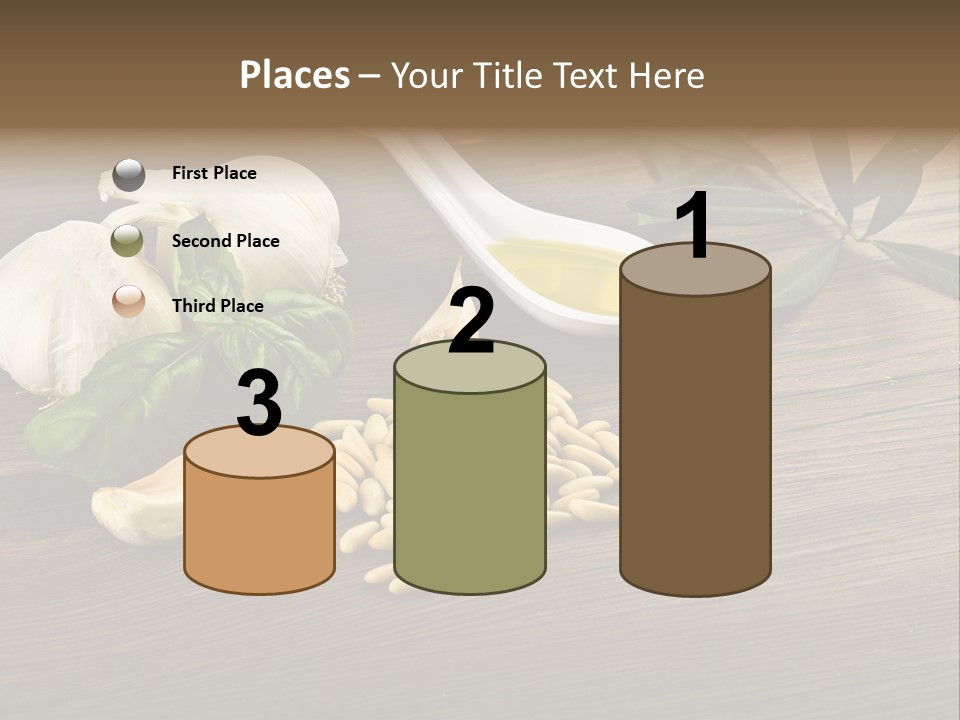 White Pasta Spoon PowerPoint Template