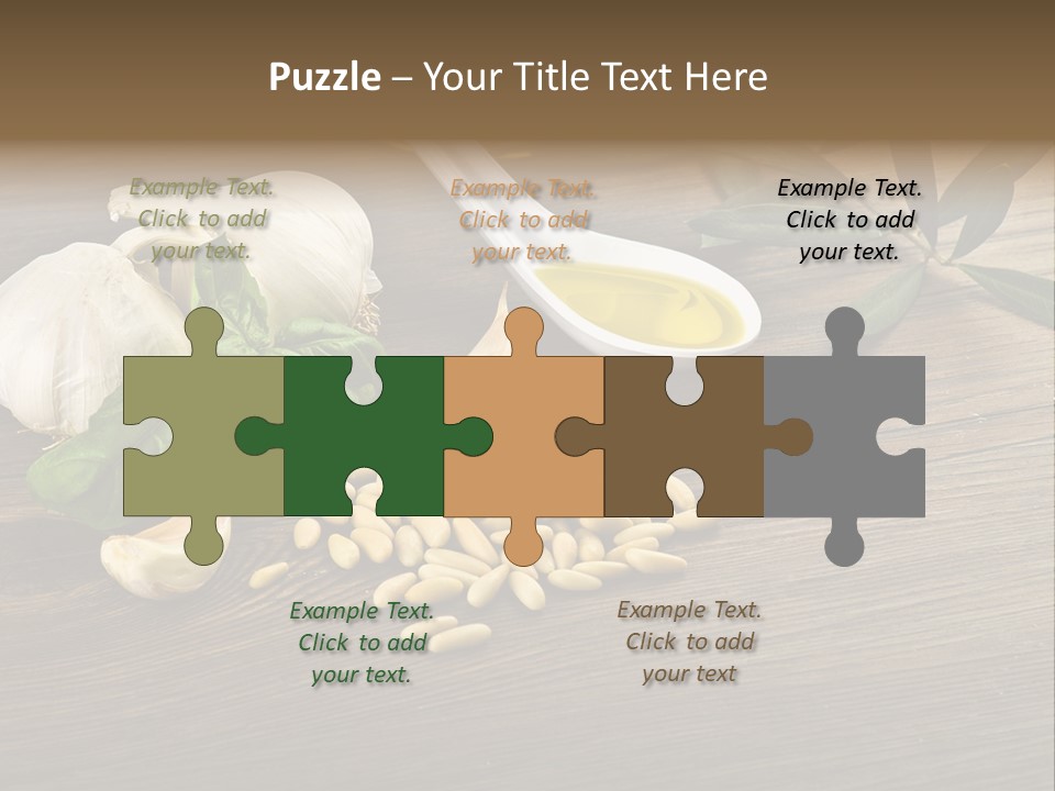 White Pasta Spoon PowerPoint Template