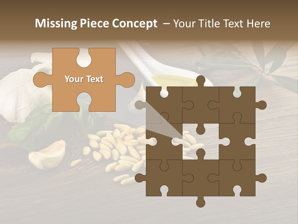 White Pasta Spoon PowerPoint Template