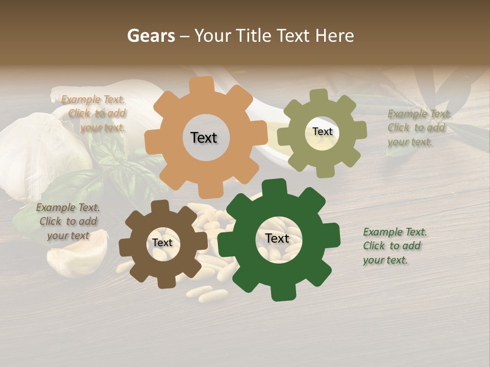 White Pasta Spoon PowerPoint Template