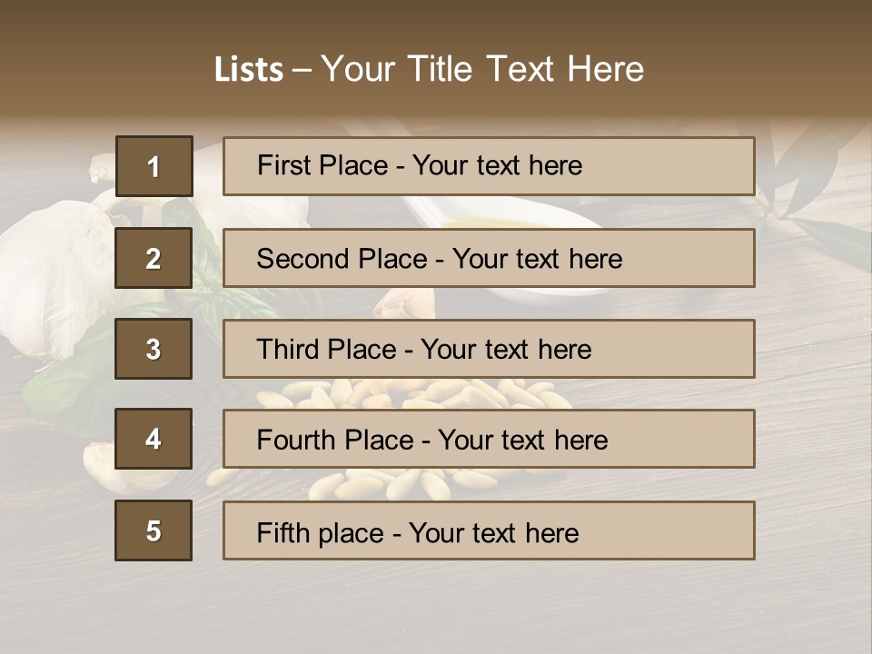 White Pasta Spoon PowerPoint Template