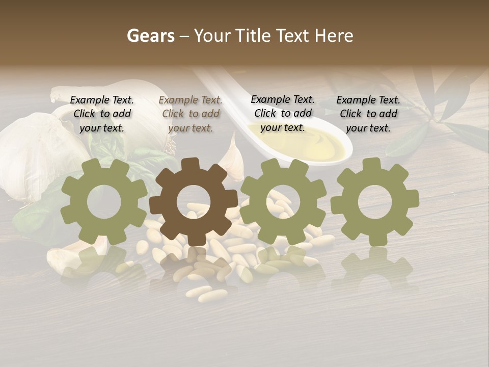 White Pasta Spoon PowerPoint Template