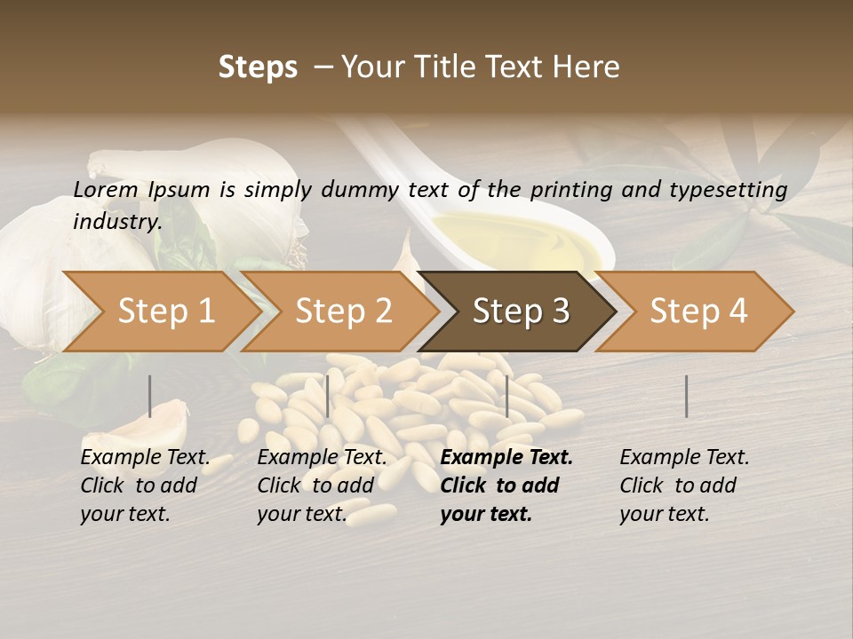 White Pasta Spoon PowerPoint Template