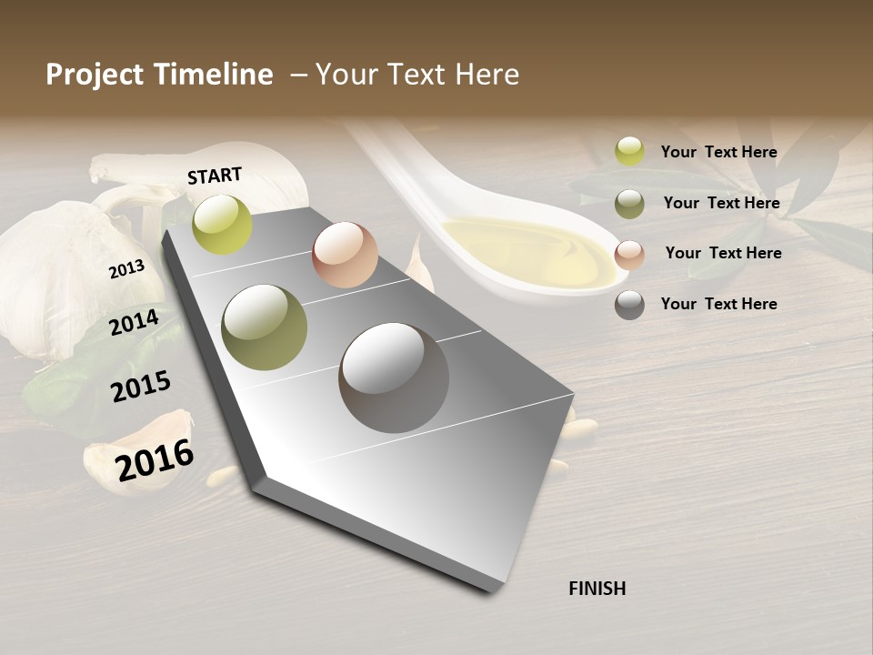 White Pasta Spoon PowerPoint Template