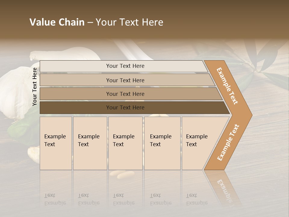White Pasta Spoon PowerPoint Template