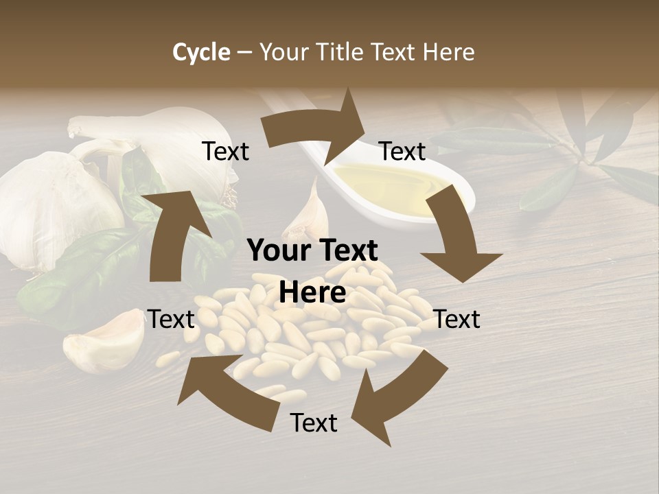 White Pasta Spoon PowerPoint Template