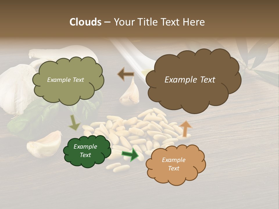 White Pasta Spoon PowerPoint Template