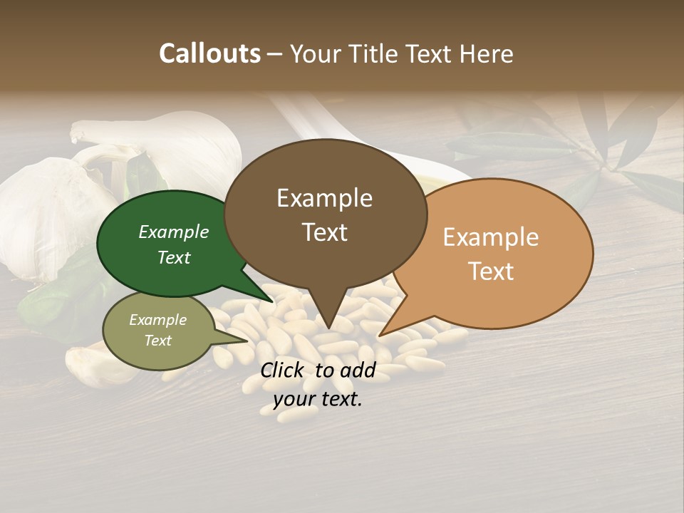 White Pasta Spoon PowerPoint Template