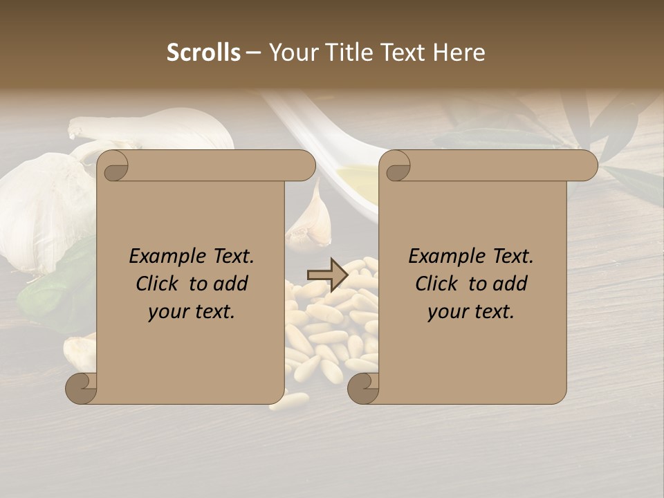 White Pasta Spoon PowerPoint Template