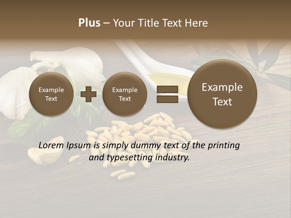 White Pasta Spoon PowerPoint Template