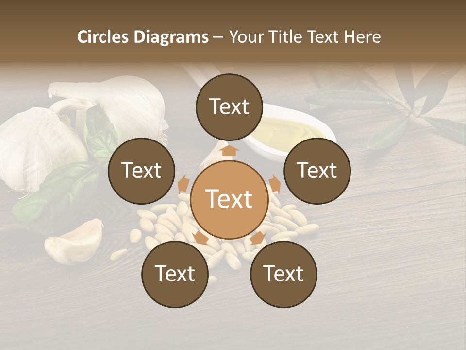 White Pasta Spoon PowerPoint Template