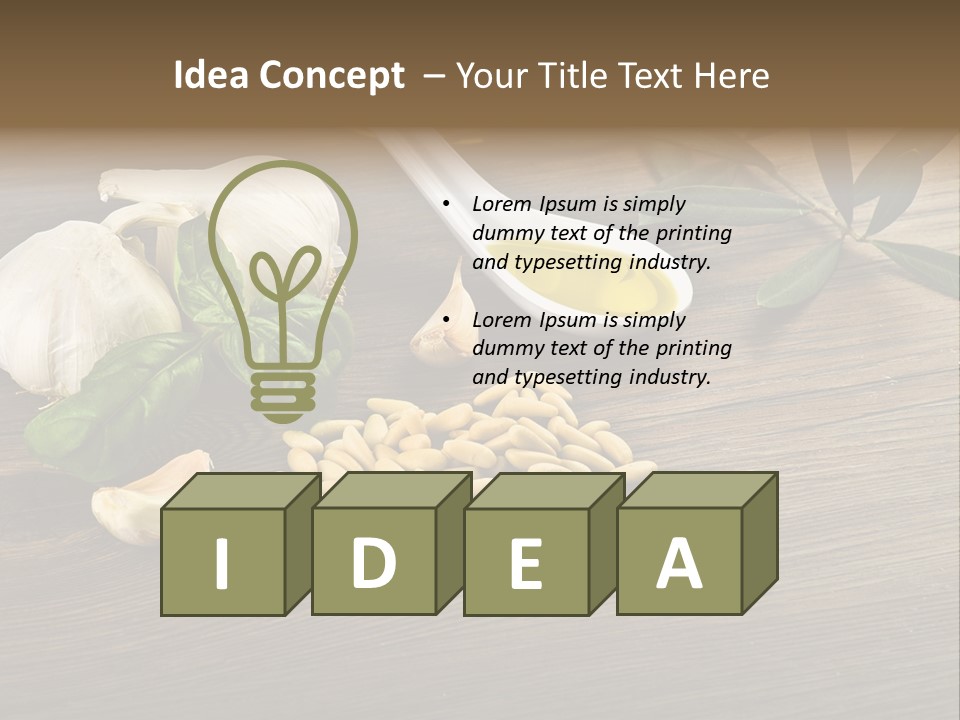 White Pasta Spoon PowerPoint Template