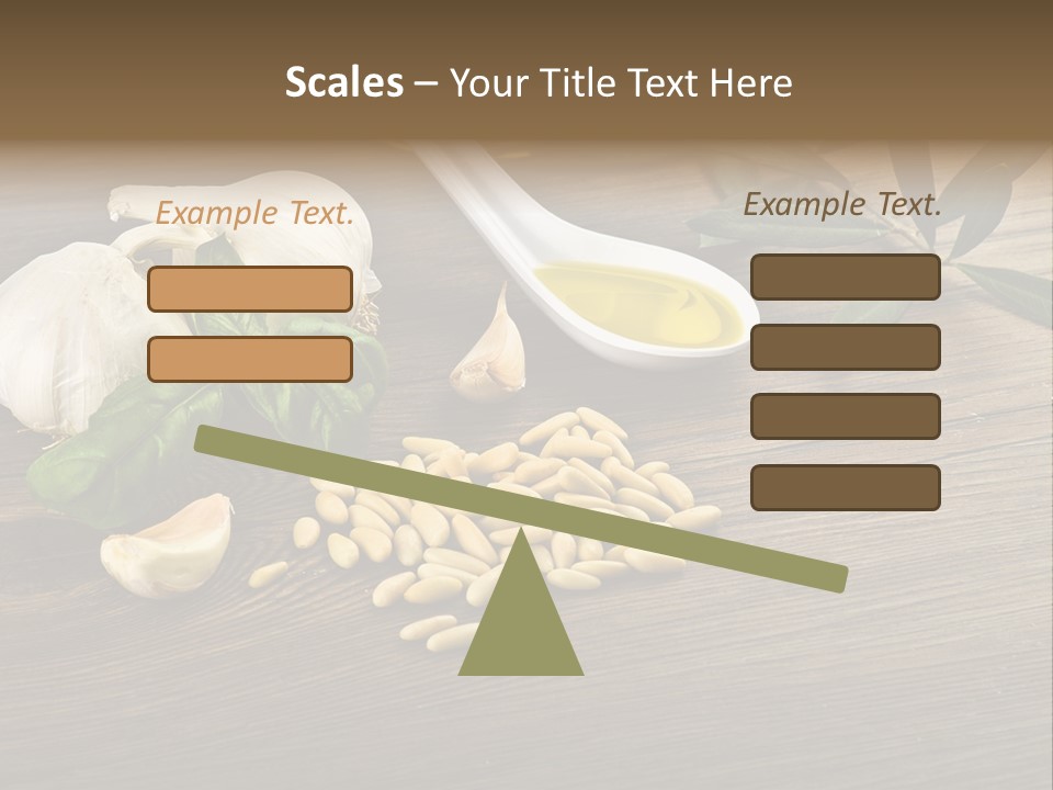 White Pasta Spoon PowerPoint Template