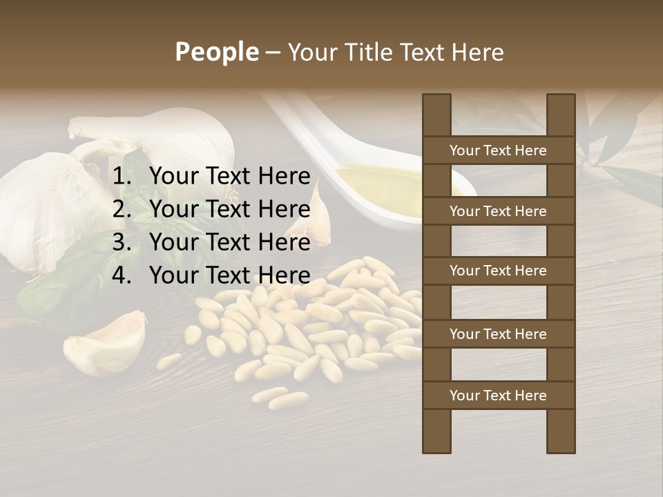 White Pasta Spoon PowerPoint Template