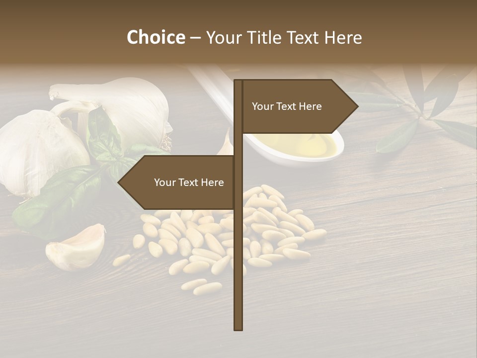 White Pasta Spoon PowerPoint Template