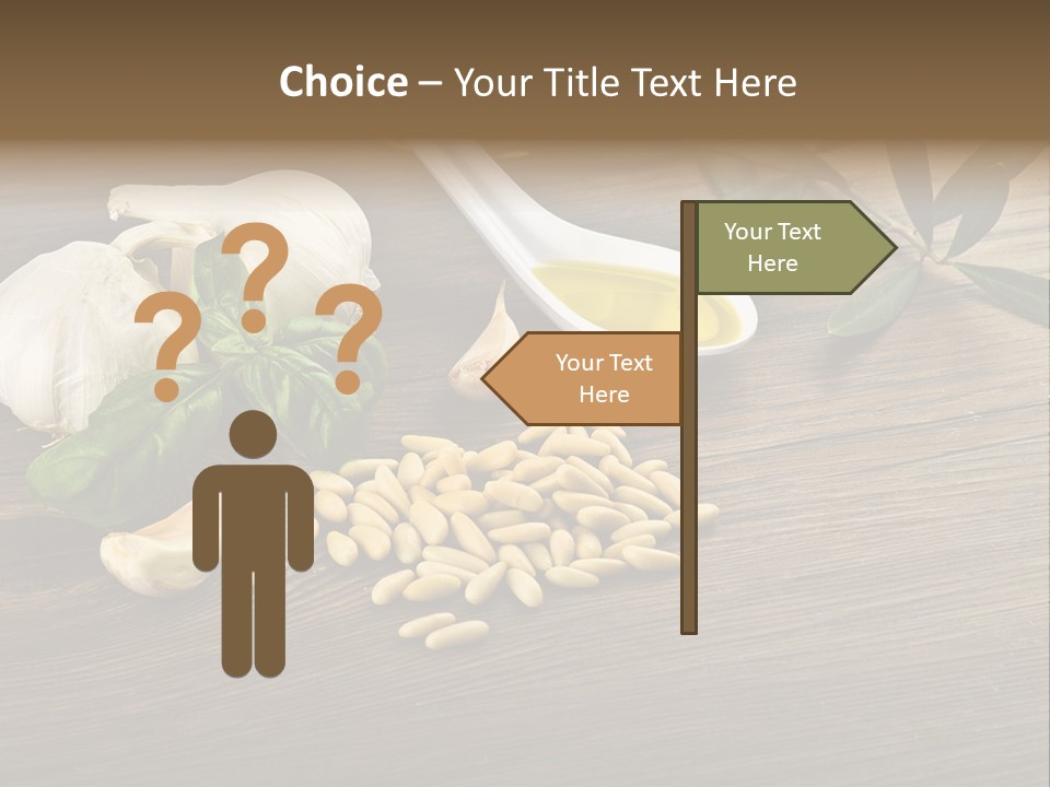 White Pasta Spoon PowerPoint Template