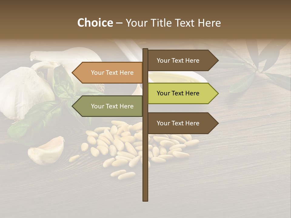 White Pasta Spoon PowerPoint Template