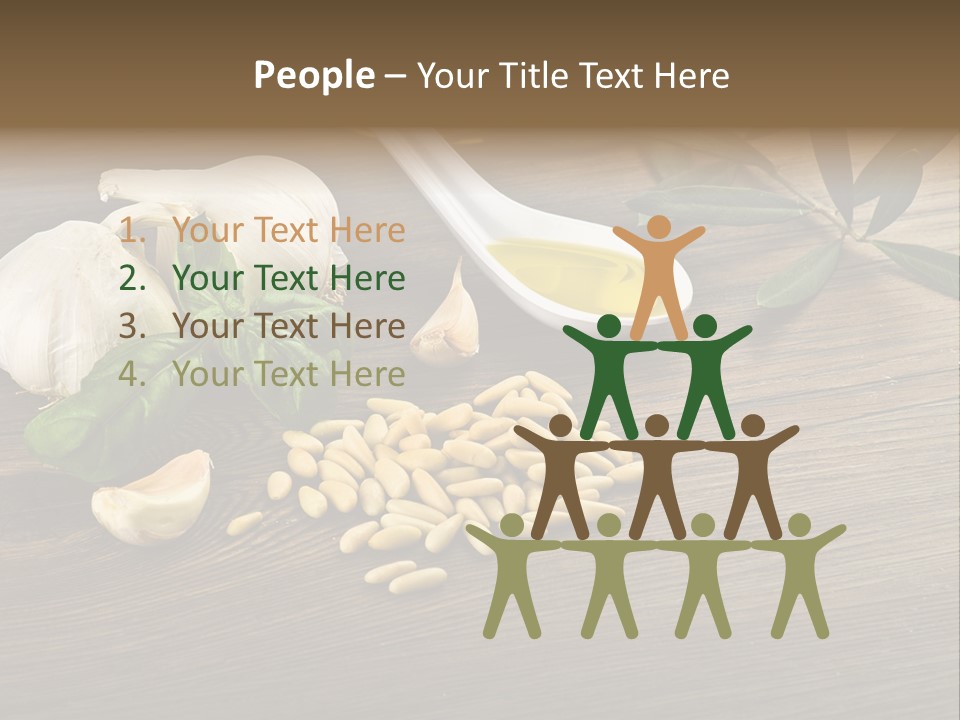 White Pasta Spoon PowerPoint Template