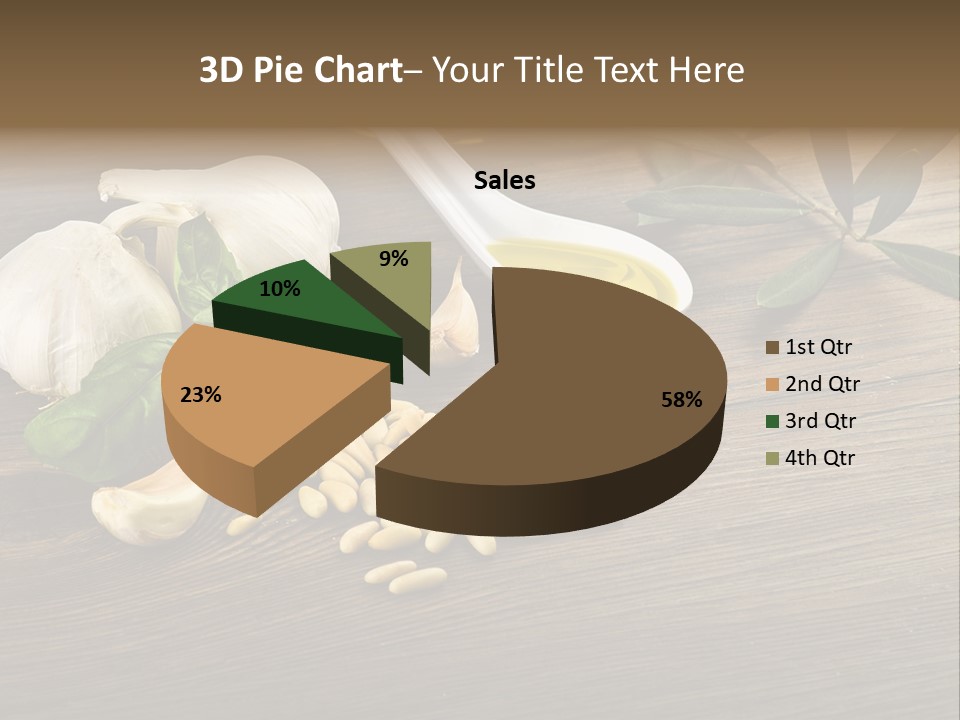 White Pasta Spoon PowerPoint Template