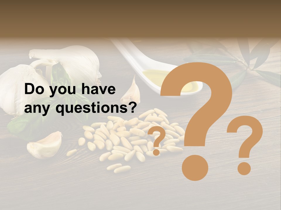 White Pasta Spoon PowerPoint Template