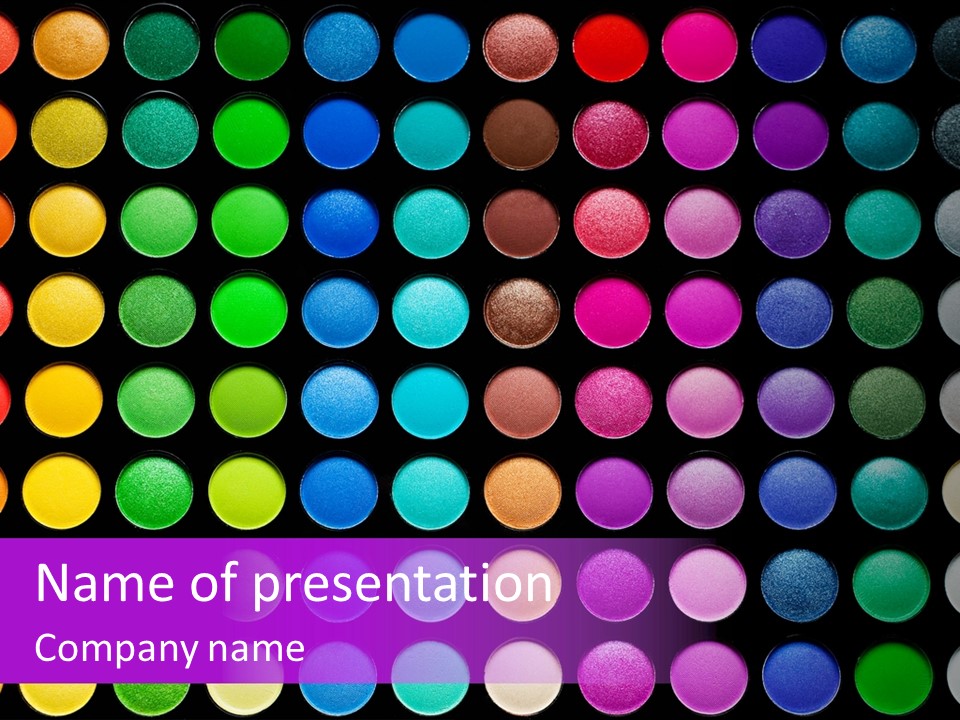 Multicolor Professional Eye Makeup PowerPoint Template