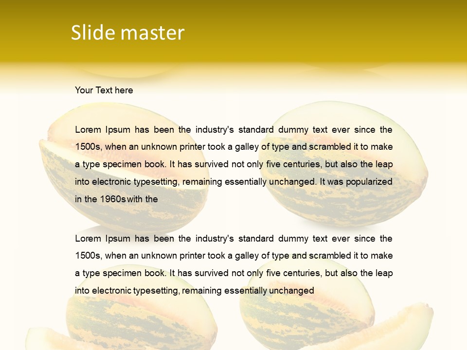 Yellow Slice Healthy Eating PowerPoint Template