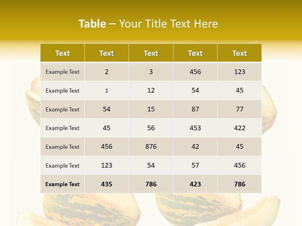 Yellow Slice Healthy Eating PowerPoint Template