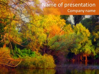 Surface Canvas Brown PowerPoint Template