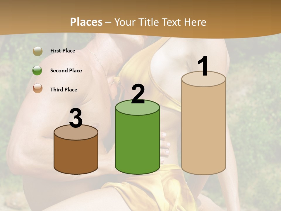 Sunlight Coastline Caucasian PowerPoint Template